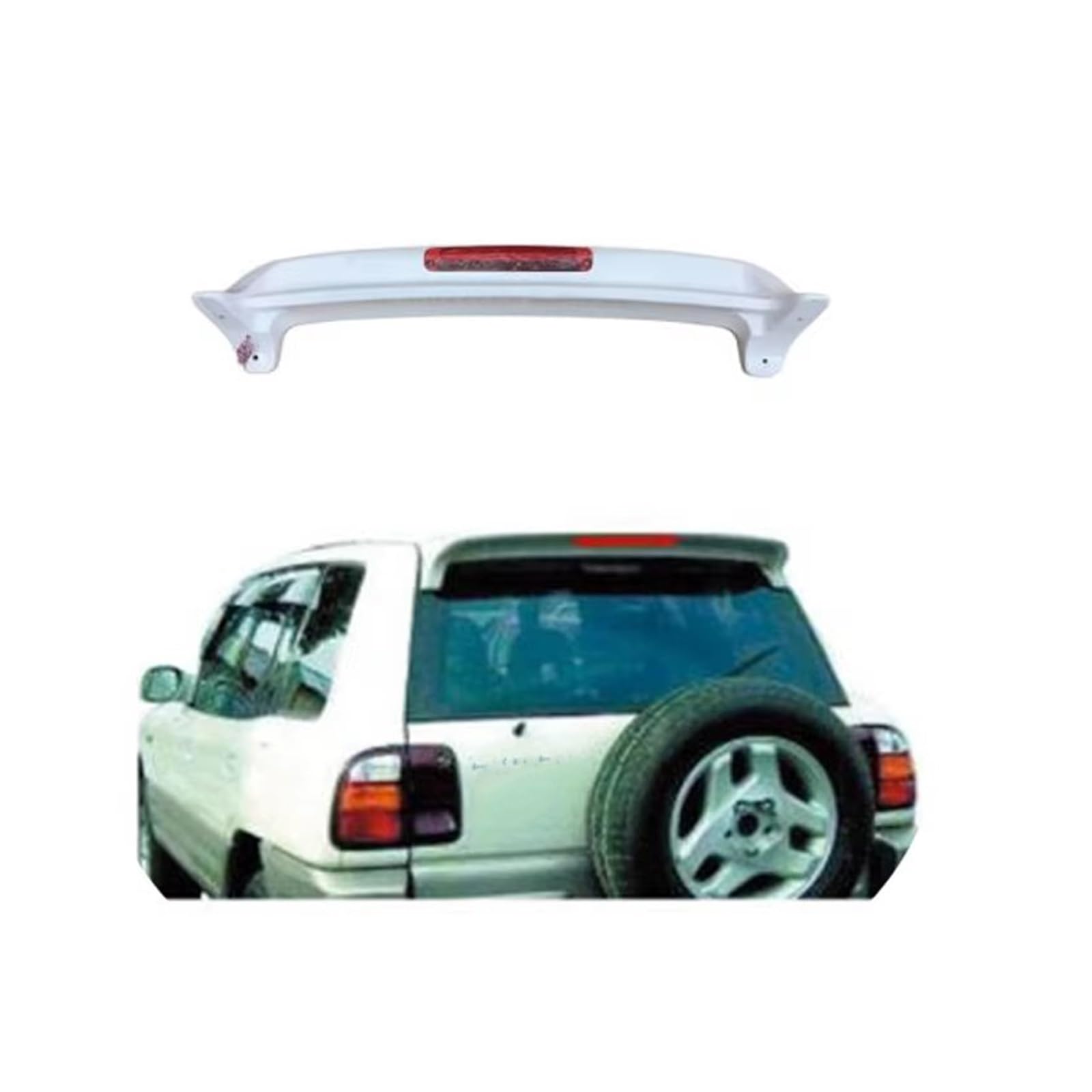 Heckspoiler Lippe Für Toyota Für Rav4 Für RAV-4 1994-1998 Spoiler WDKL ABS Kunststoff Material Auto Hinten Flügel Farbe Heckspoiler Auto Heckspoiler Flügel Dachspoiler(Glass Black) von DELORM