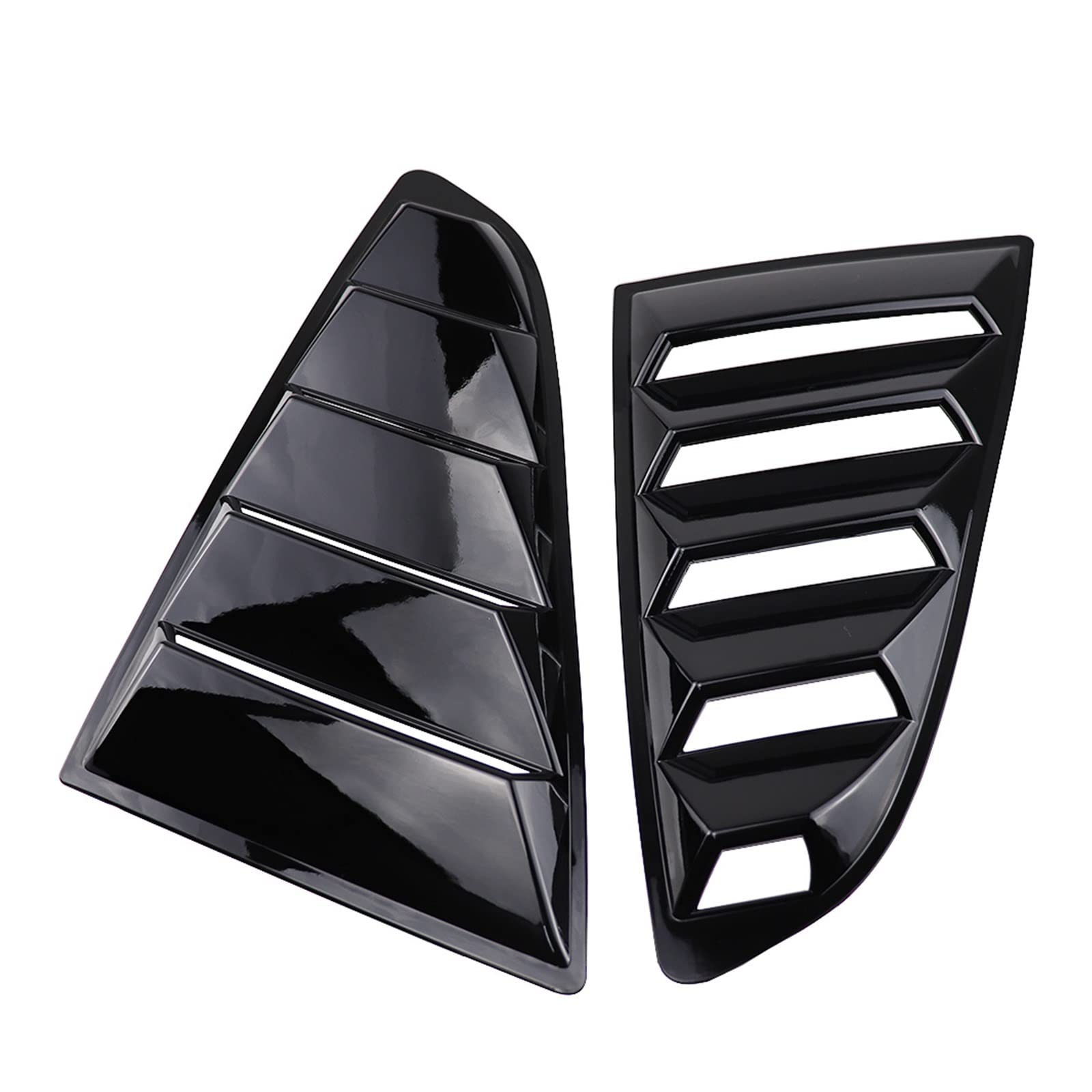 Heckspoiler Lippe Hinten Viertel Fenster Lamellen Scoops Spoiler Auto Tuning Panel Seite Air Vent Abdeckung Für Ford Für Mustang 2015 2016 2017 2018 2019-2023 Dachspoiler(Shiny Black) von DELORM