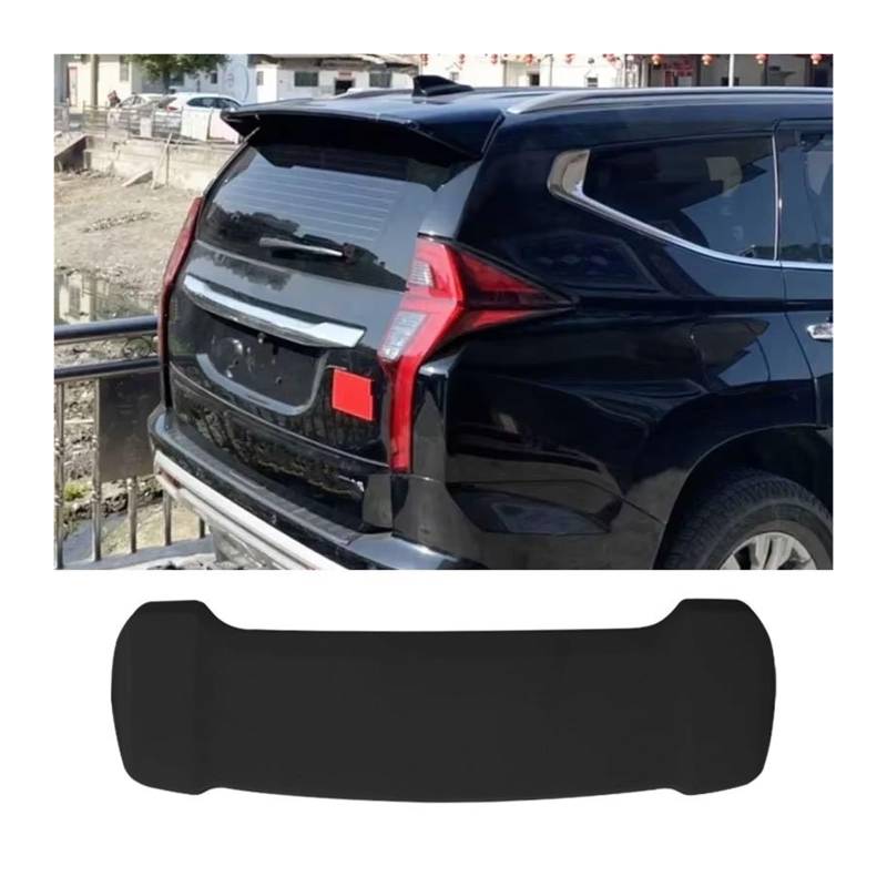 Heckspoiler Lippe Spoiler Für Mitsubishi Für Pajero Sport Schwanz Fin 2016-2020 Weiß Auto Hinten Flügel ABS Kunststoff Zubehör Dachspoiler(Type Y Glossy Black) von DELORM