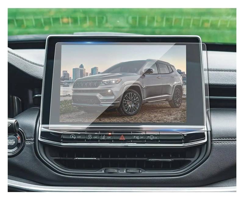 Instrumententafel Schutzfolie 10,1 Zoll Auto GPS Navigation Schutz Film LCD Bildschirm Gehärtetem Glas Schutz Für Jeep Für Kompass 2023 2024 Anti-Scratch-Film GPS Schutzfolie von DELORM