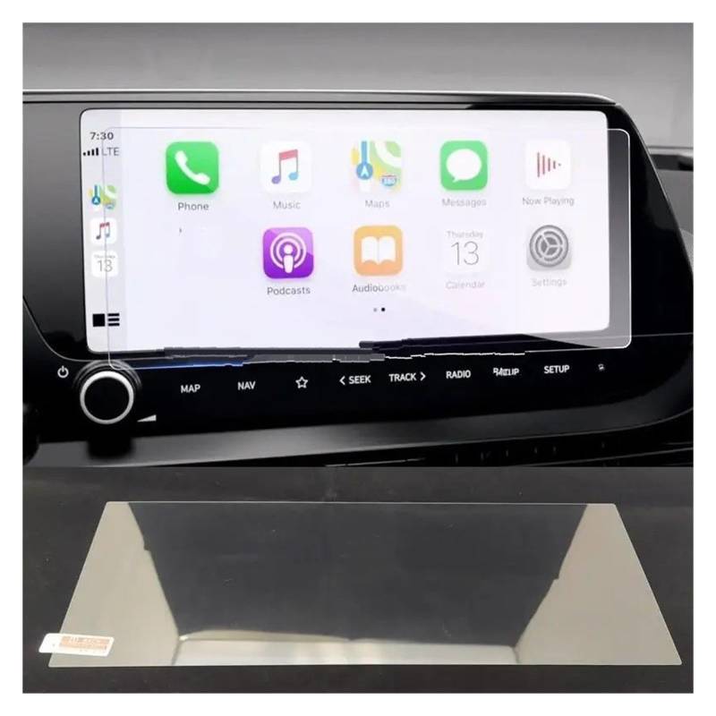 Instrumententafel Schutzfolie 10,25 Zoll Auto Infotainment Radio GPS Konsole Navigation Gehärtetem Glas Screen Protector Für Hyundai Für I20 2021-2022 GPS Schutzfolie von DELORM