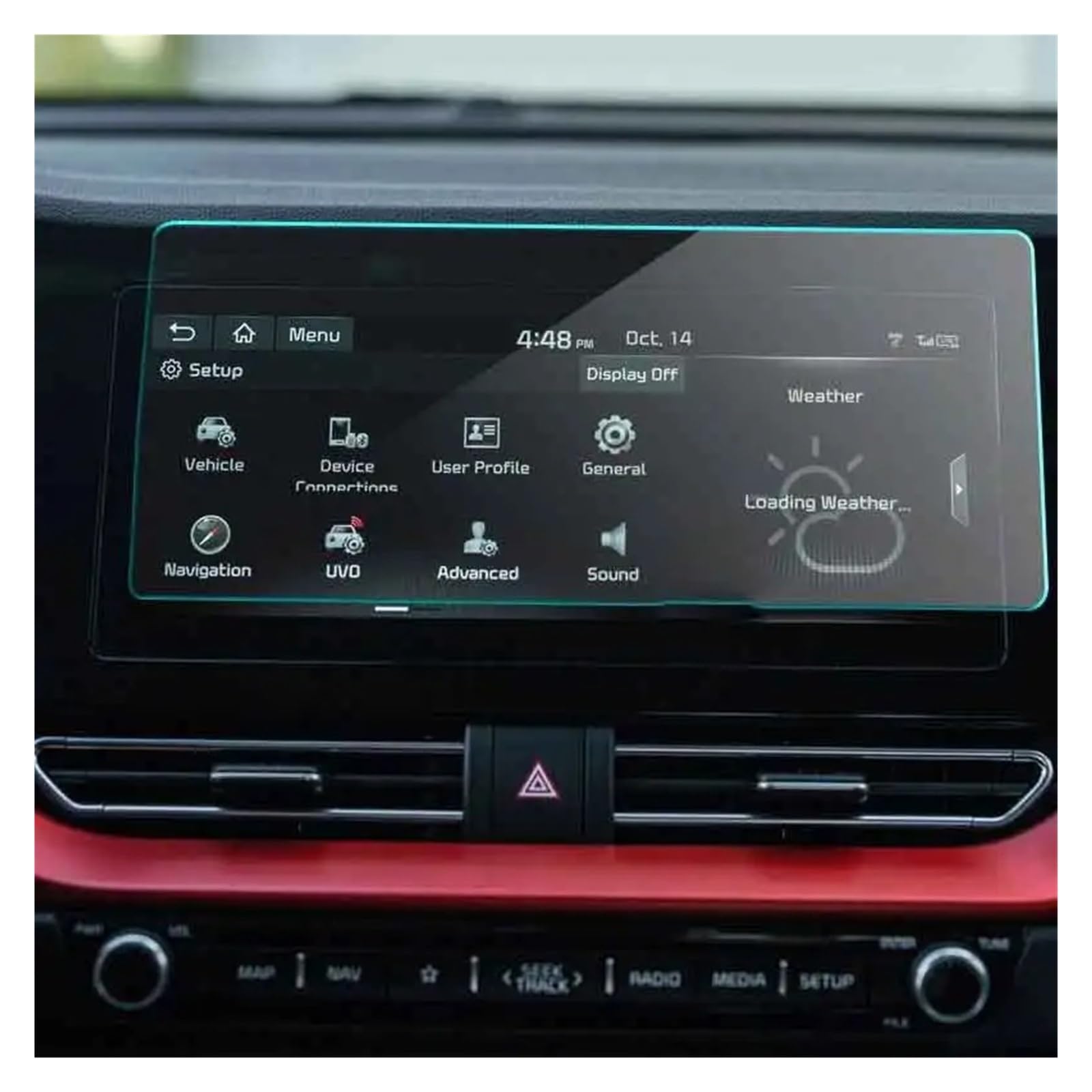 Instrumententafel Schutzfolie 10,25 Zoll Für Kia Für NIRO 2020 2021 Gehärtetes Glas Film Auto Navigation Touch Screen Protector Auto Innen Zubehör GPS Schutzfolie von DELORM