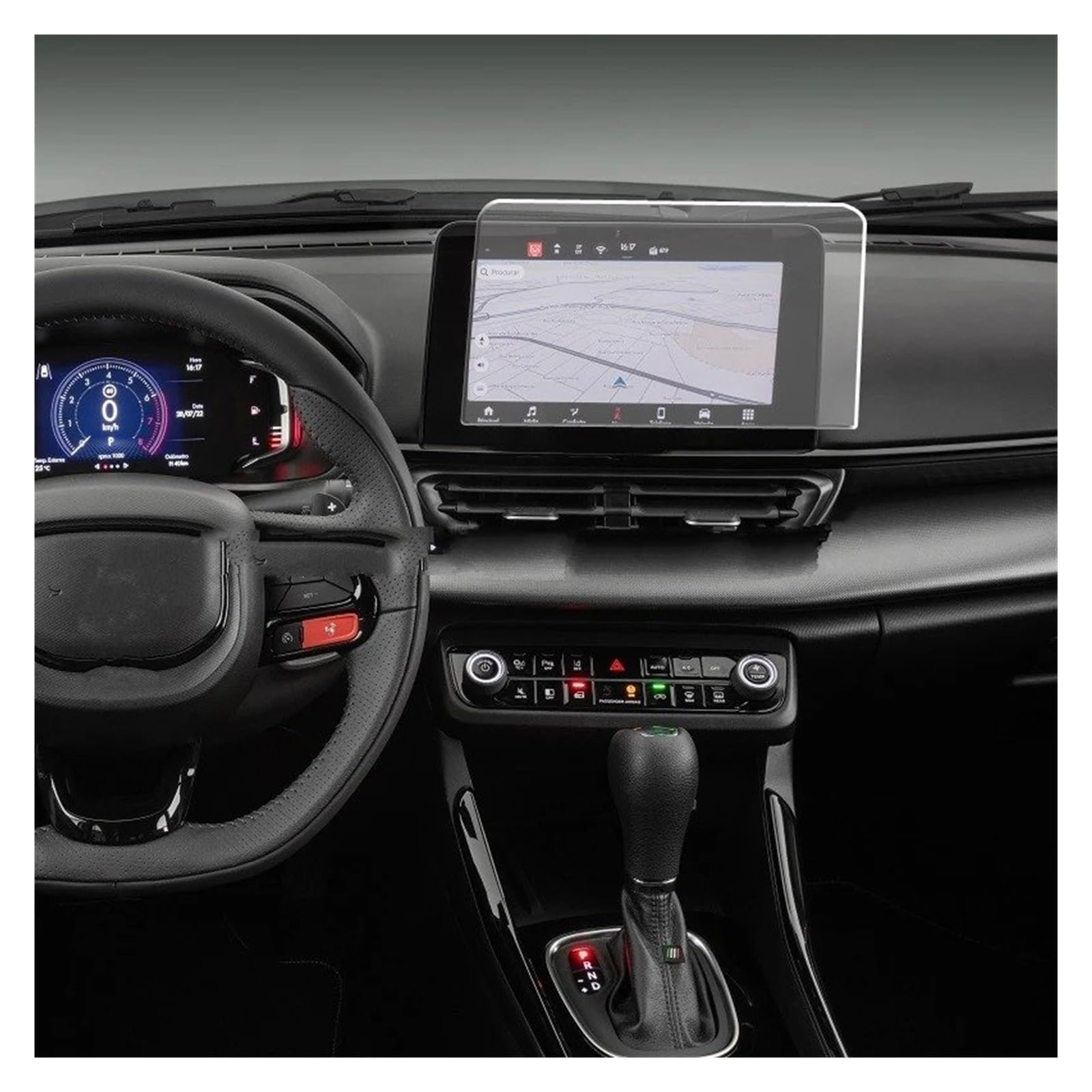 Instrumententafel Schutzfolie 10 Zoll Auto Infotainment GPS Navigation TPU Screen Protector Film Für FIAT Für Fastback 2024 Innen Zubehör GPS Schutzfolie von DELORM