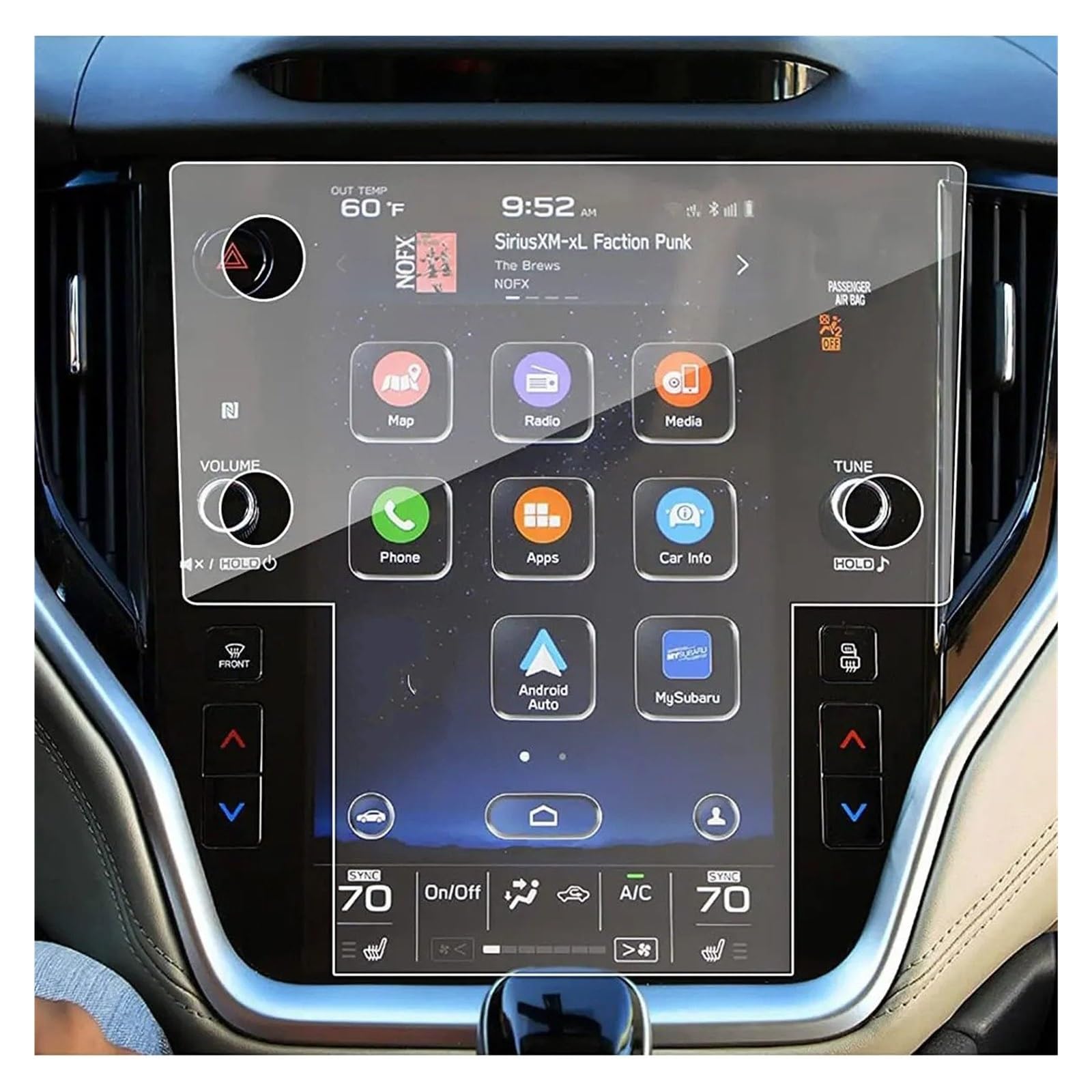 Instrumententafel Schutzfolie 11,6 Zoll 3 Löcher Touch Screen Anti-Scratch Gehärtetes Glas GPS Screen Protector Für Subaru Für Outback Für Legacy 2020 + 2021 2022 2023 GPS Schutzfolie von DELORM