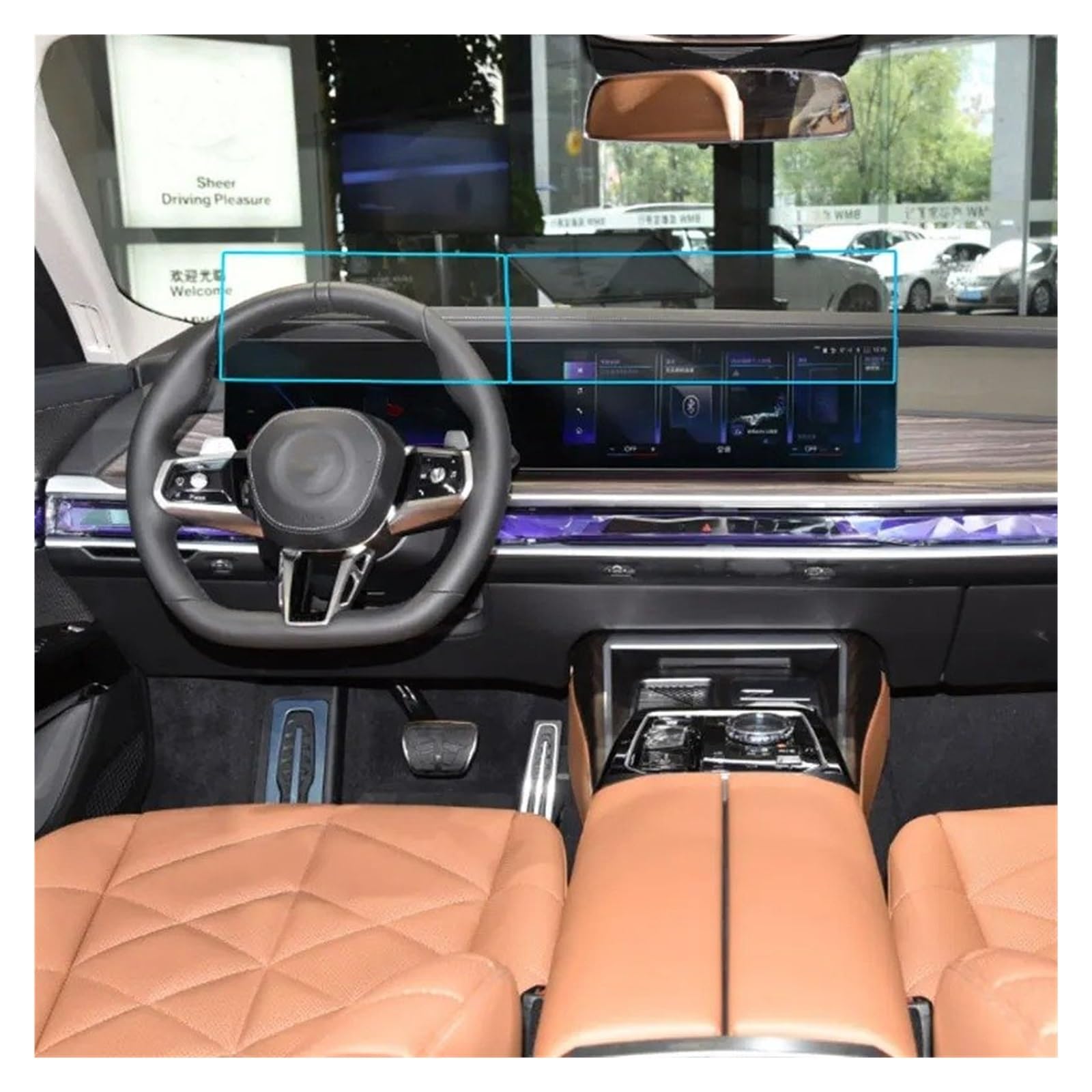 Instrumententafel Schutzfolie 12,3 Zoll Auto Infotainment Radio GPS Navigati Gehärtetes Glas Displayschutzfolie Für 7 Für Serie 740i Für Limousine I7 Für XDrive60 2023 GPS Schutzfolie von DELORM