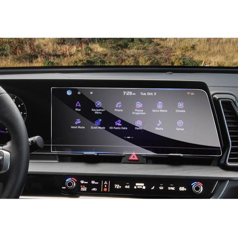 Instrumententafel Schutzfolie 12,3-Zoll Auto Navigation Touch Center Screen Protector Für Kia Für Sportage NQ5 2022 2023 2024 Auto Zubehör GPS Schutzfolie(Navigation Screen) von DELORM