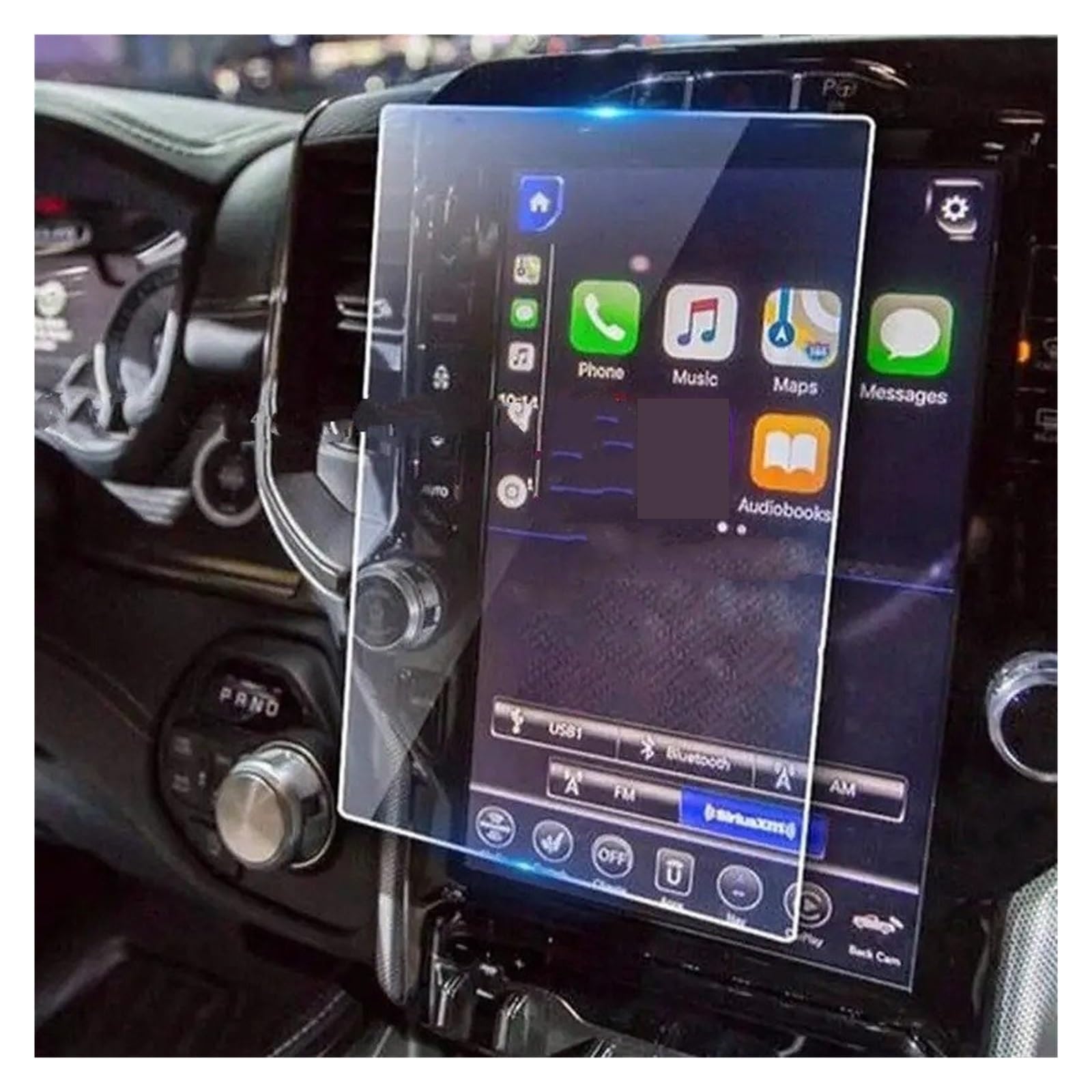 Instrumententafel Schutzfolie 12-Zoll-Auto-Navigations-Touchscreen-Displayschutz Aus Gehärtetem Glas Für Dodge Für Ram 1500 2500 3500 2019 2020 2021 GPS Schutzfolie von DELORM