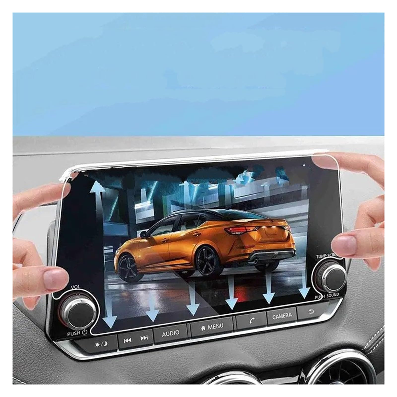 Instrumententafel Schutzfolie 8 Zoll Auto Navigation Gehärtetem Glas Screen Protector Film Auto Innen Zubehör Für Nissan Für Sentra B18 MK4 SR SV 2020-2023 GPS Schutzfolie von DELORM