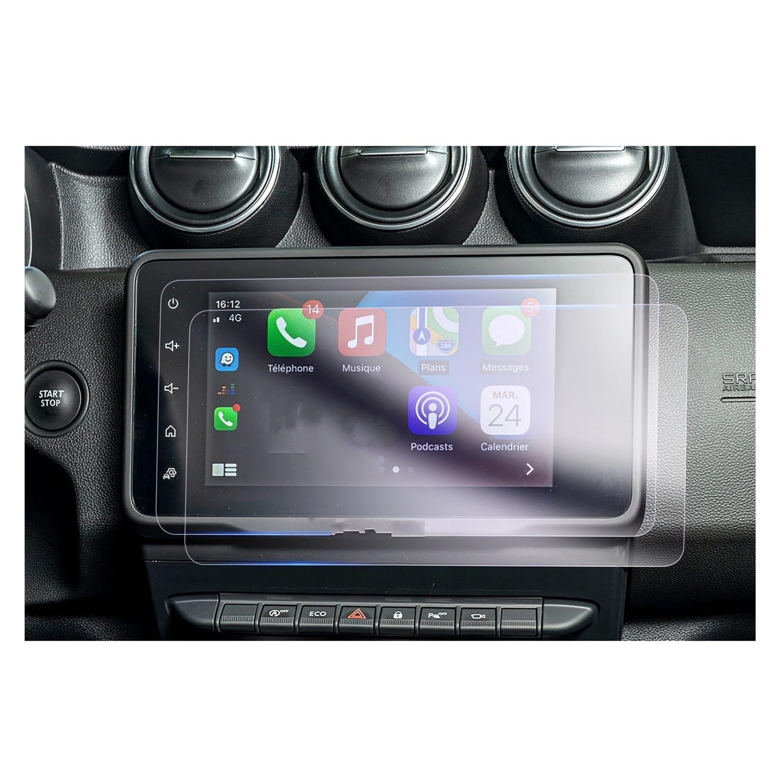 Instrumententafel Schutzfolie 8-Zoll Auto Navigation Nano Screen Protector Für Dacia Für Duster 2022 2023 Auto Innen Zubehör GPS Schutzfolie(8-Inch Nano Film) von DELORM