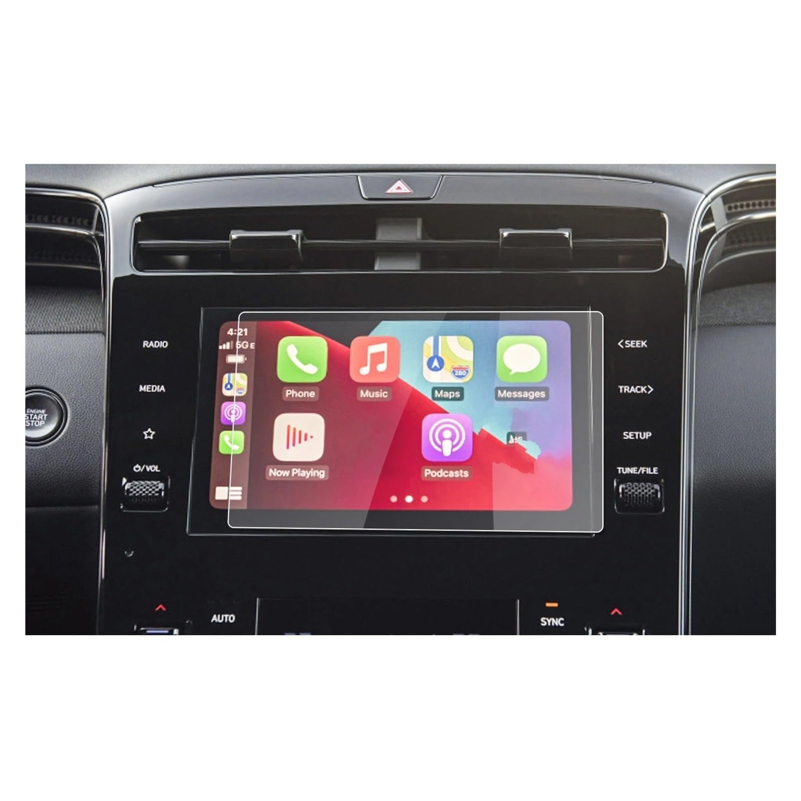 Instrumententafel Schutzfolie 8 Zoll Low Match Auto Navigation Touch Screen Protector Für Tucson NX4 2021 2022 Auto Innen Zubehör GPS Schutzfolie von DELORM