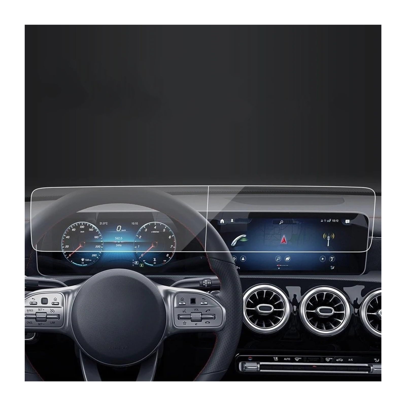 Instrumententafel Schutzfolie Auto Aufkleber Screen Protector Navigator Display Gehärtetem Glas Schutz Film Für Benz Für Cla 2023 Auto Zubehör GPS Schutzfolie(HD for 23 Cla L) von DELORM