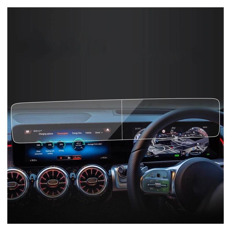 Instrumententafel Schutzfolie Auto Aufkleber Screen Protector Navigator Display Gehärtetem Glas Schutz Film Für Benz Für EQB 2023 Auto Zubehör GPS Schutzfolie(HD for 23 EQB R) von DELORM