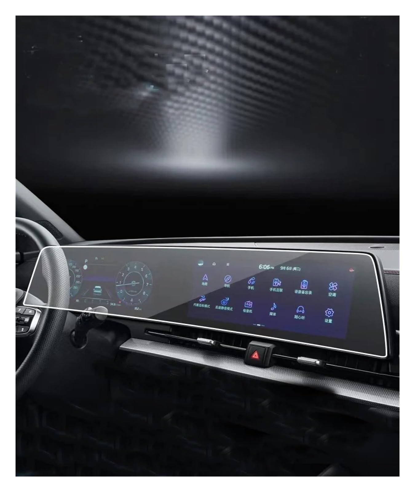 Instrumententafel Schutzfolie Auto GPS Navigation Bildschirm TPU Schutz Film Anti-Scratch-Film Zubehör Für Kia Für Sportage NQ5 2022 2023 GPS Schutzfolie von DELORM