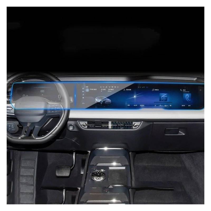 Instrumententafel Schutzfolie Auto GPS-Navigation Gehärtetem Glas Screen Protector Film Anti-Scratch-Film Armaturen Für Ford Für Mondeo 2022 2023 Zubehör GPS Schutzfolie(27 inch) von DELORM