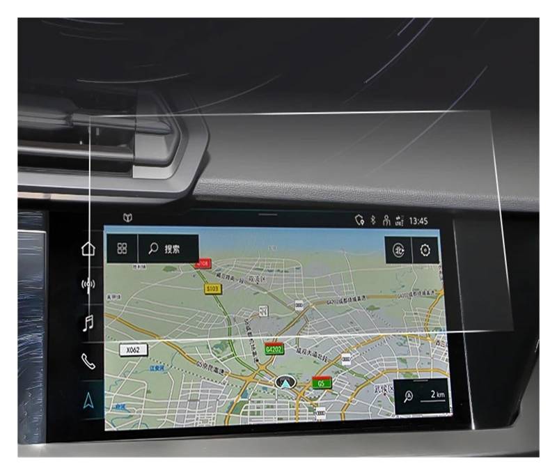 Instrumententafel Schutzfolie Auto Navigation Gehärtetem Glas Screen Protector Film Limousine Fließheck Auto Innen Zubehör Für A3 8Y Für Sline S3 2021 2020 GPS Schutzfolie(Navigation) von DELORM