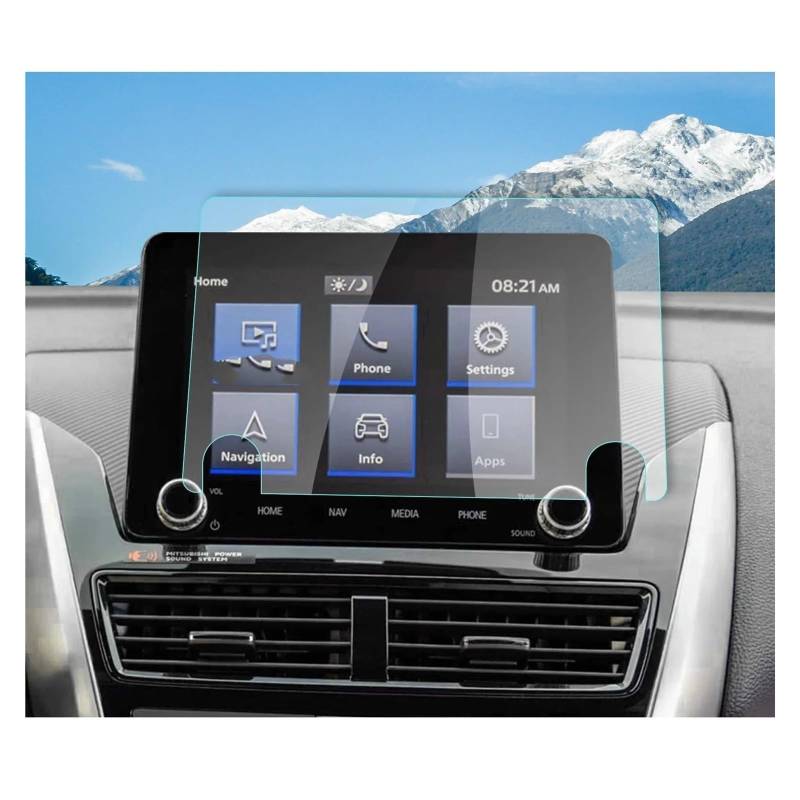 Instrumententafel Schutzfolie Auto Navigation Screen Protector Für Mitsubishi Für Eclipse Für Cross Für PHEV Für GL3W 2023 8-Zoll Auto Innen Zubehör GPS Schutzfolie von DELORM