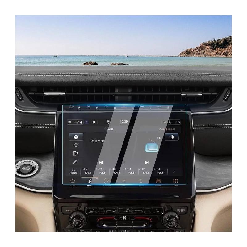 Instrumententafel Schutzfolie Auto Navigation Screen Protector Gehärtetem Glas Film Für Jeep Für Grand Für Cherokee L 2021 2022 2023 Auto Innen Zubehör GPS Schutzfolie von DELORM