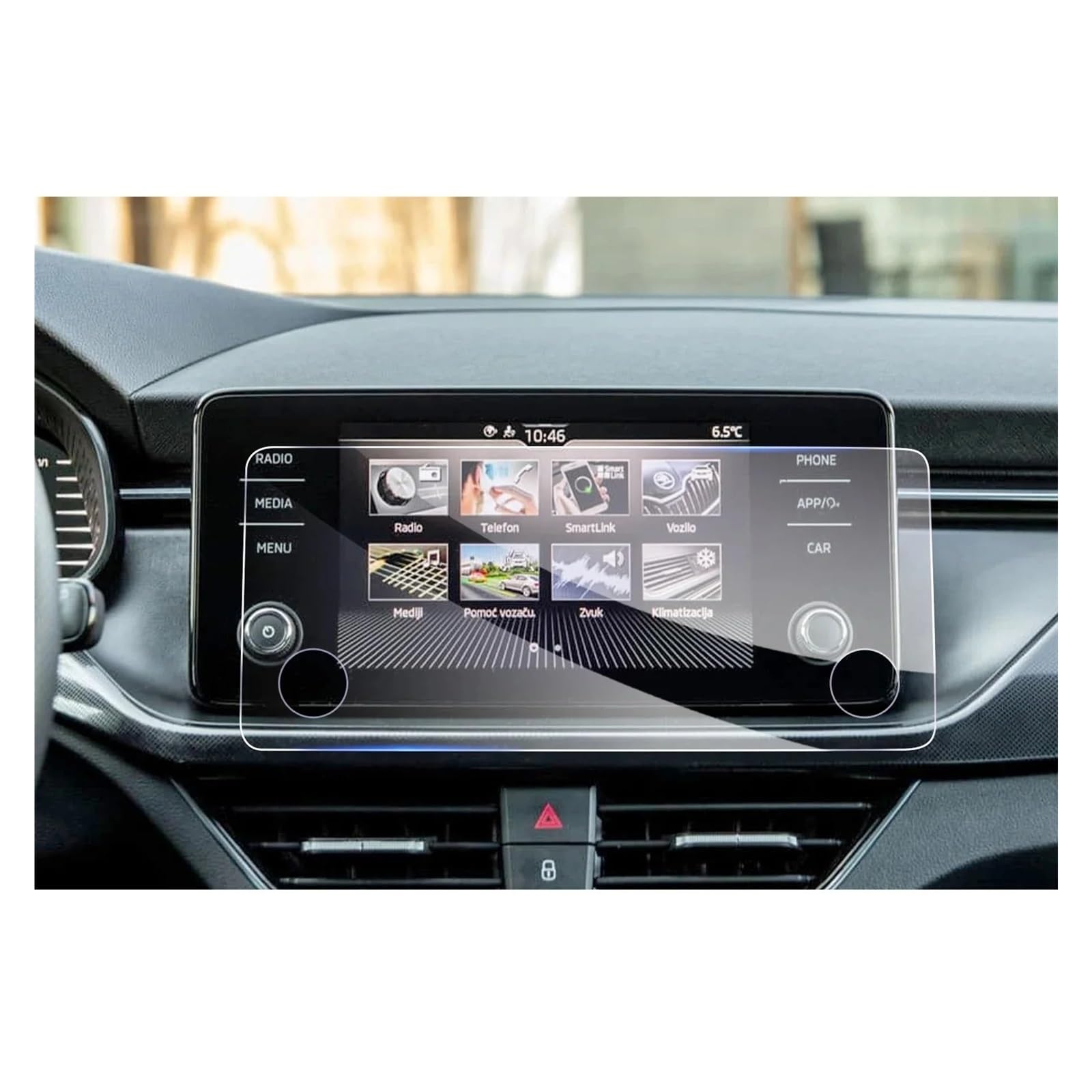 Instrumententafel Schutzfolie Auto Navigation Touch Screen Protector Für Skoda Für Kamiq/Für Scala/Für Fabia 2022 2023 Auto Innen Zubehör GPS Schutzfolie(8-Inch) von DELORM