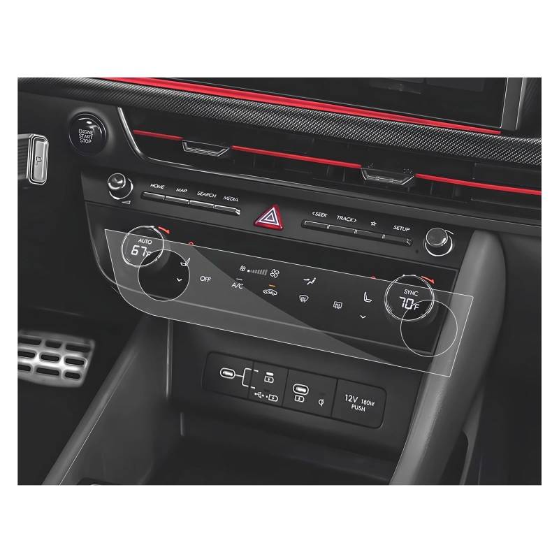 Instrumententafel Schutzfolie Auto-Navigation Und LCD-Instrument, Nano-Displayschutzfolie Für Hyundai Für Sonata 2024, Auto-Innenzubehör GPS Schutzfolie(AC Climate Screen) von DELORM