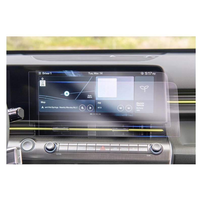 Instrumententafel Schutzfolie Auto-Navigation & LCD-Instrument Nano-Displayschutz Für Hyundai Für Kona SX2 2023 2024 Auto-Zubehör GPS Schutzfolie(LHD 12.3-Inch) von DELORM