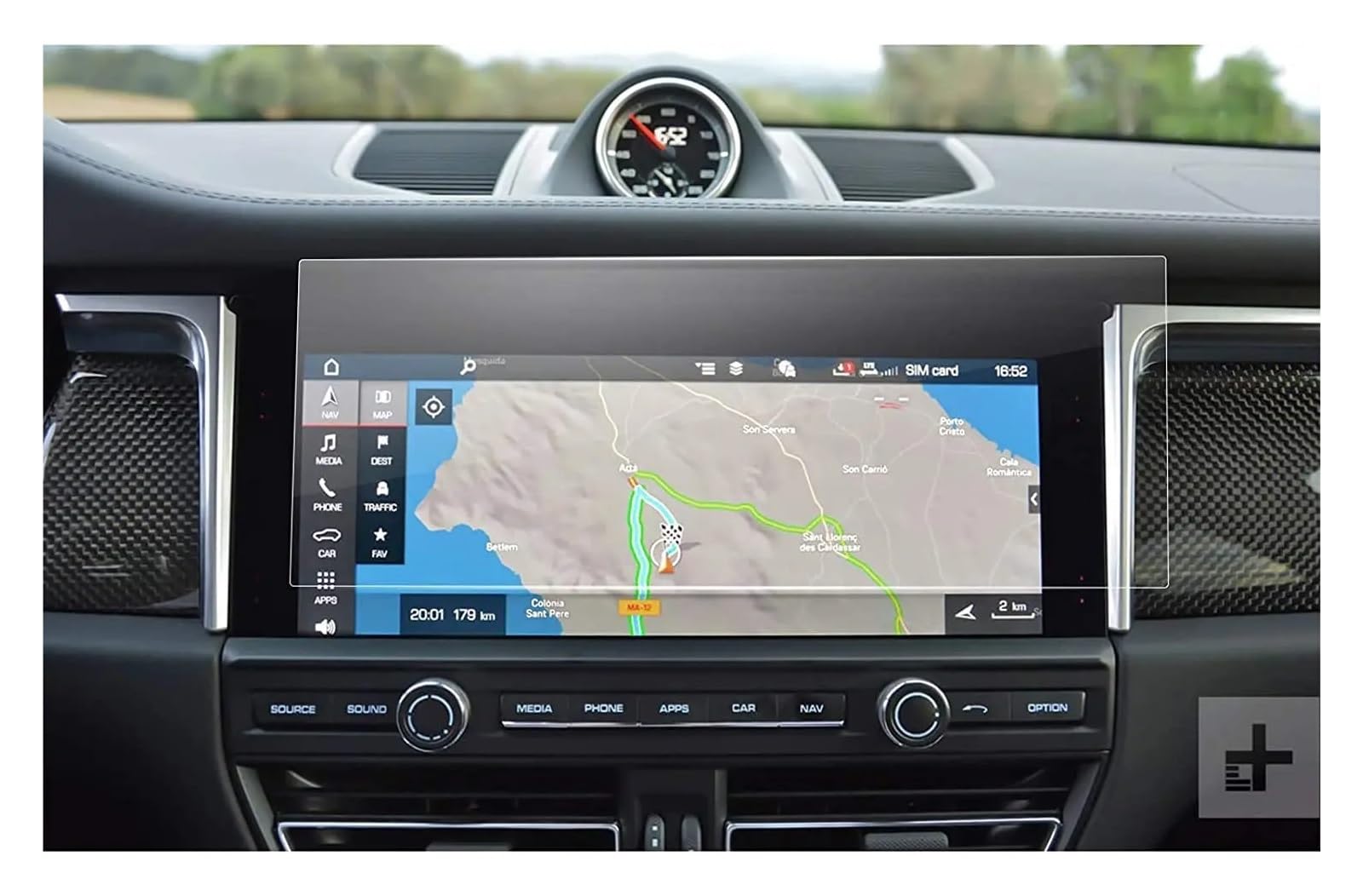 Instrumententafel Schutzfolie Auto-Navigations-Displayschutzfolie Für Porsceh Für Macna 2019–2022, 10,9 Zoll Gehärtetes Glas Auto-Infotainment-Stereo-Display Schützend GPS Schutzfolie von DELORM