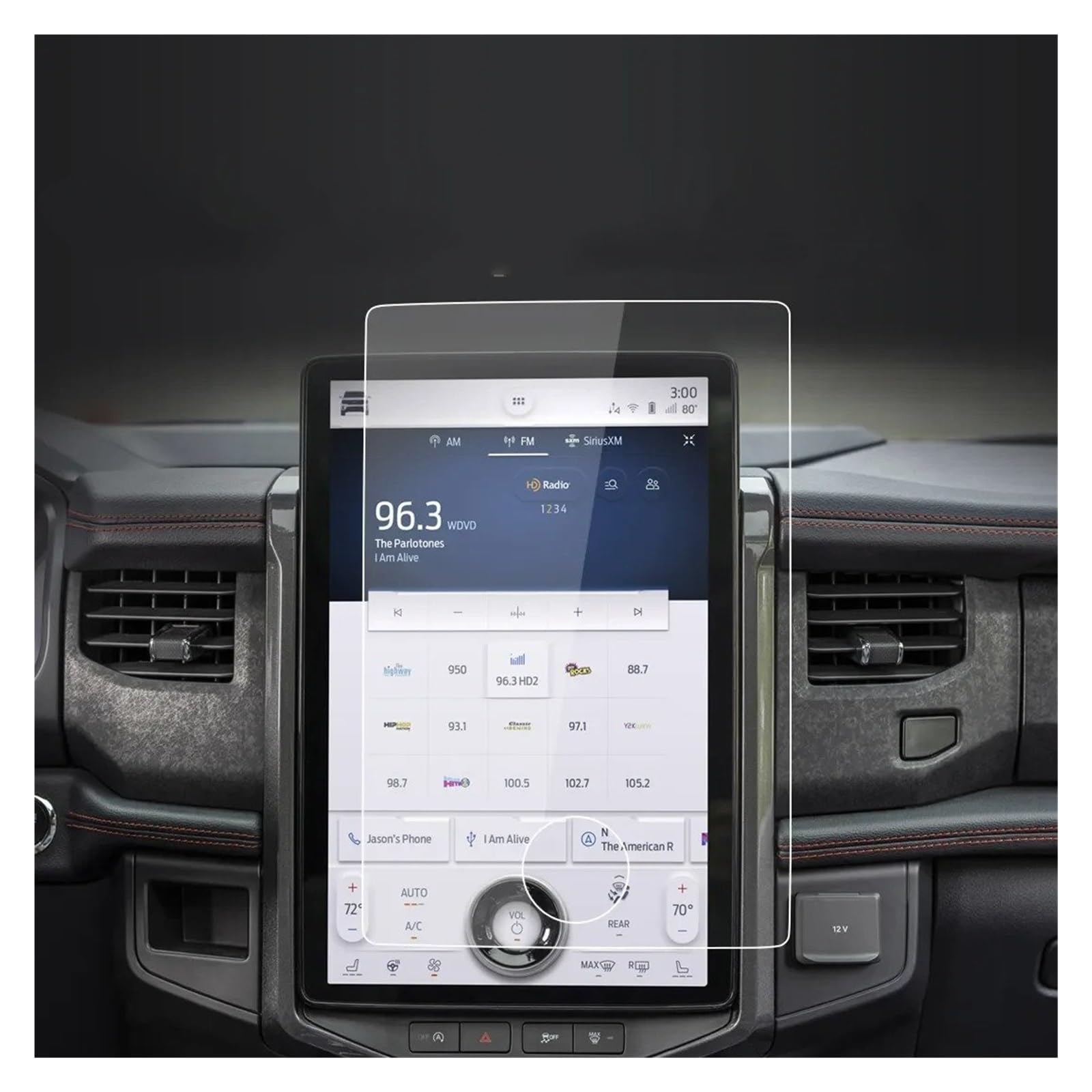 Instrumententafel Schutzfolie Auto Zubehör Für Ford Für Expedition 2022 Screen Protector Konsole Gehärtetem Glas Schutz Film Navigator Film GPS Schutzfolie(22 Expedition HD) von DELORM