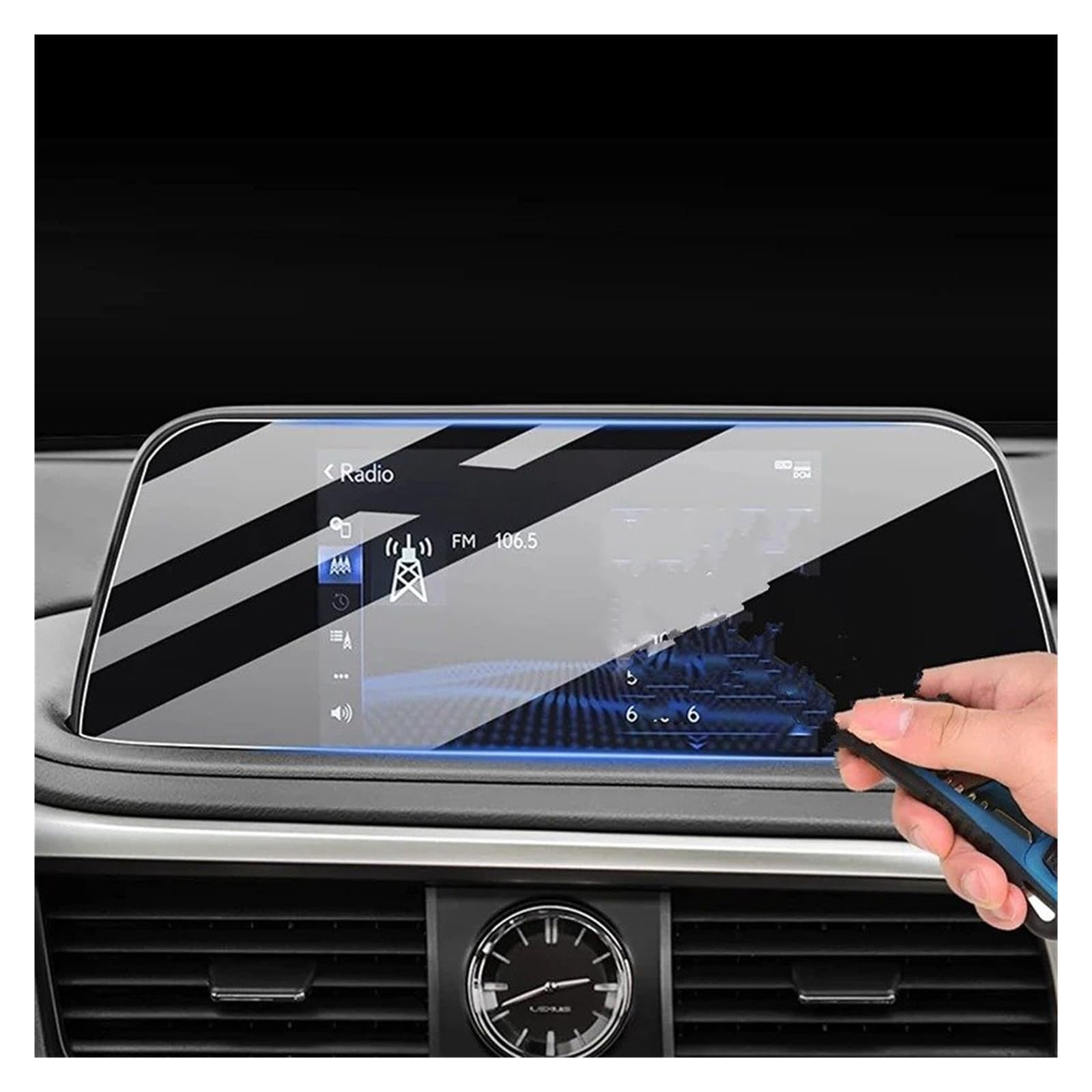 Instrumententafel Schutzfolie Displayschutzfolie Aus Gehärtetem Glas Für Lexus RX350 RX450 2020 2021 2022 LCD-Autoradio GPS-Navigation Innenzubehör GPS Schutzfolie(8 Inch) von DELORM