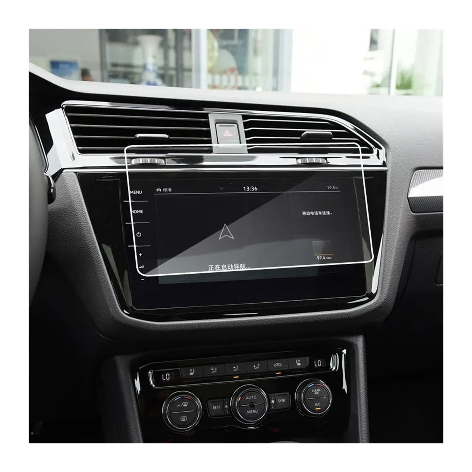 Instrumententafel Schutzfolie Displayschutzfolie Aus Gehärtetem Glas Für VW Für Tiguan/Für Tiguan II Für GTE Allspace Discover Pro 9,2 Zoll Auto-Navigationsbildschirm GPS Schutzfolie von DELORM