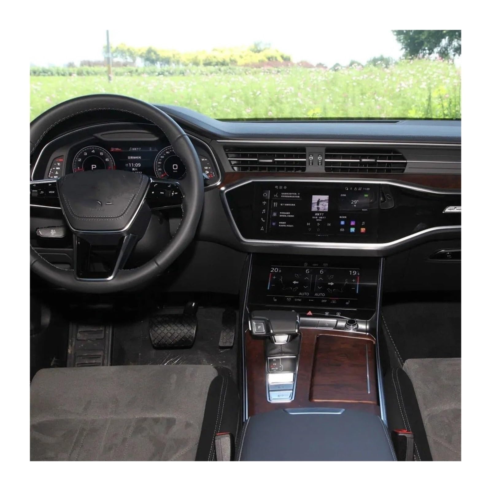 Instrumententafel Schutzfolie Für A6 Für A7 2019 2020 2021 2022 Auto Multimedia System Touchscreen 9H Gehärtetem Glas Bildschirm Schutz Film GPS Schutzfolie(Three-Piece) von DELORM