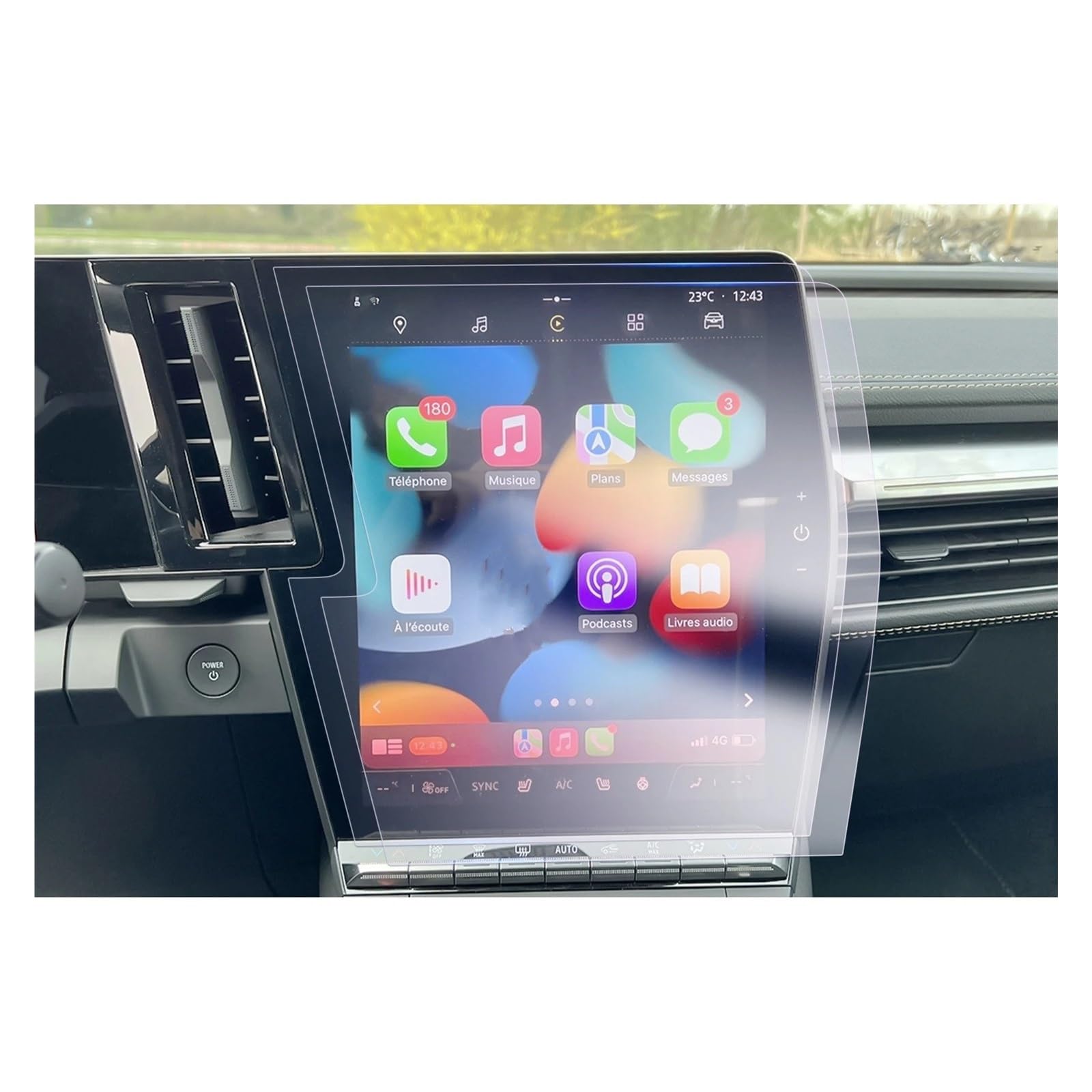 Instrumententafel Schutzfolie Für Megane Für E-Tech Für Austral 2023 Auto Navigation Instrument Nano Screen Protector Auto Innen Zubehör GPS Schutzfolie(Navigation Film) von DELORM