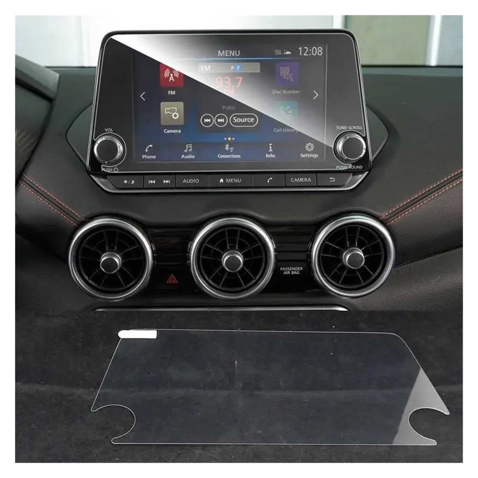 Instrumententafel Schutzfolie Für Nissan Für Sentra 2020-2022 Auto Infotainment Radio GPS Navigation Innen ZubehörGehärtetem Glas Screen Protector Film GPS Schutzfolie von DELORM