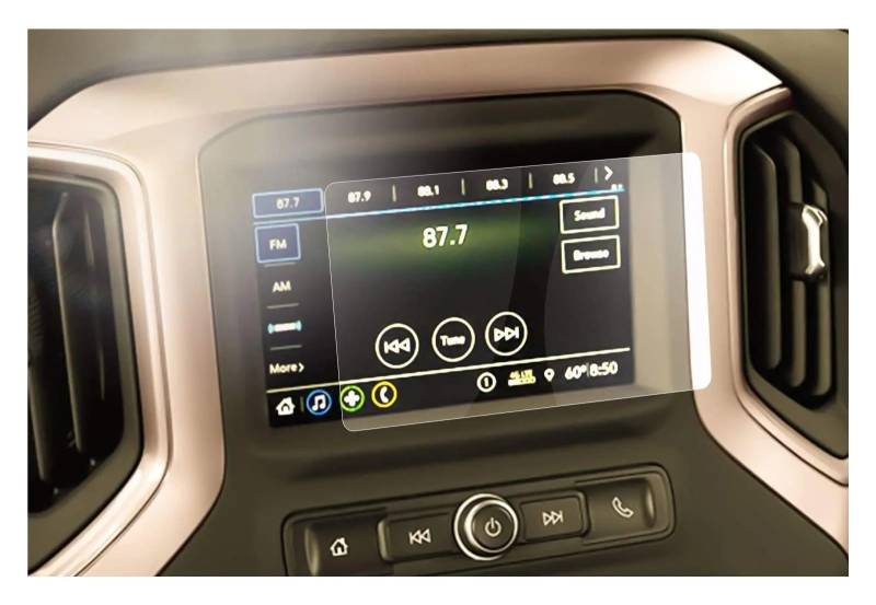 Instrumententafel Schutzfolie Für Silverado 1500 2019–2021 Infotainment 3 7-Zoll-Auto-Navigations-Displayschutz aus gehärtetem Glas, 9H-Härte GPS Schutzfolie von DELORM