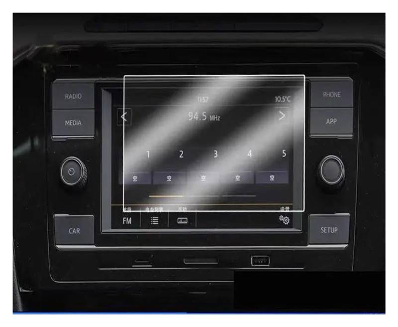 Instrumententafel Schutzfolie Für VW Für T-ROC 2018 2019 2020 Gehärtetes Glas Auto Navigation Screen Protector LCD Display Film T ROC Dashoard Panel Abdeckung GPS Schutzfolie(6.5 inch) von DELORM