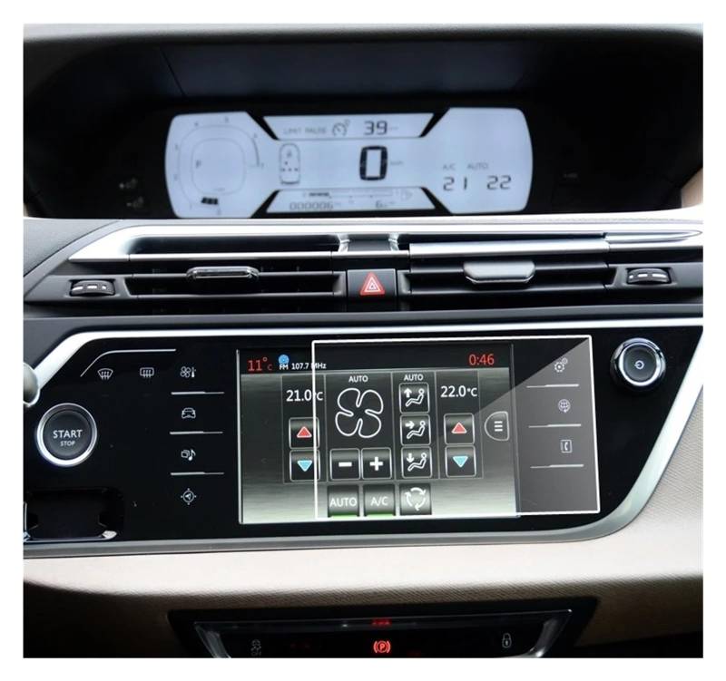 Instrumententafel Schutzfolie Gehärtetem Glas Film Für Citroen Für C4 Für Picasso Auto GPS Navigation HD Klar Media Touch Screen Protector 2014-2017 Jahr GPS Schutzfolie von DELORM