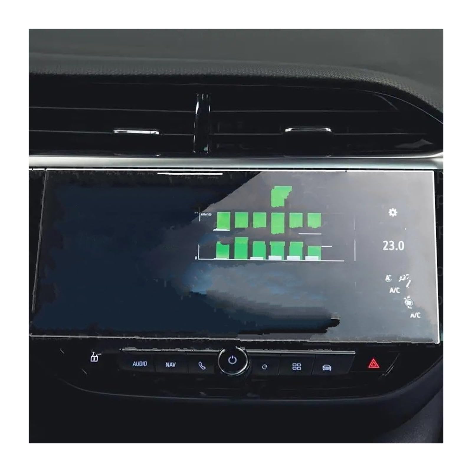 Instrumententafel Schutzfolie Gehärteter Glasfolienschutz Für Vauxhall Für Corsa/für Corsa-e 2020 10 Zoll Auto-Infotainment-Radio GPS-Navigationsbildschirmaufkleber GPS Schutzfolie(for 10 inch) von DELORM