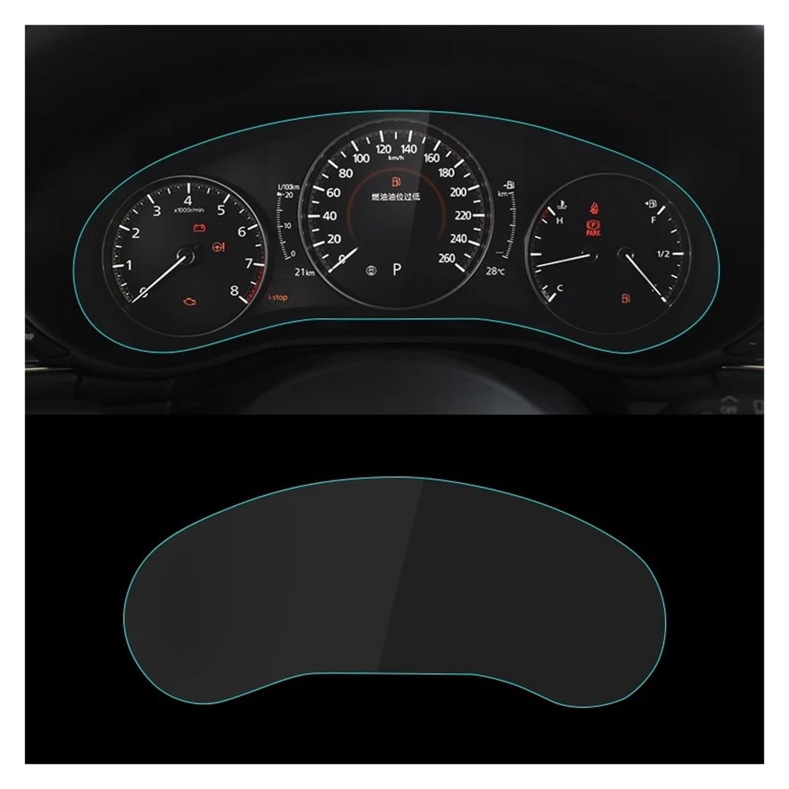 Instrumententafel Schutzfolie Gehärtetes Glas Auto Navigation Schutz Film Dashboard Monitor Bildschirm Aufkleber Für Mazda 3 BP Für CX-30 CX30 2019-2022 2023 2024 LHD GPS Schutzfolie(Dashboard TPU Fil von DELORM