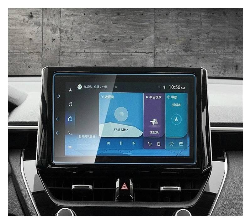 Instrumententafel Schutzfolie Gehärtetes Glas Auto Screen Protector Film Navigation Touch Display Aufkleber Für Toyota Für Corolla Für Kreuz XG10 2021 2022 2023 Für Hybrid GPS Schutzfolie(9 Inch HD) von DELORM