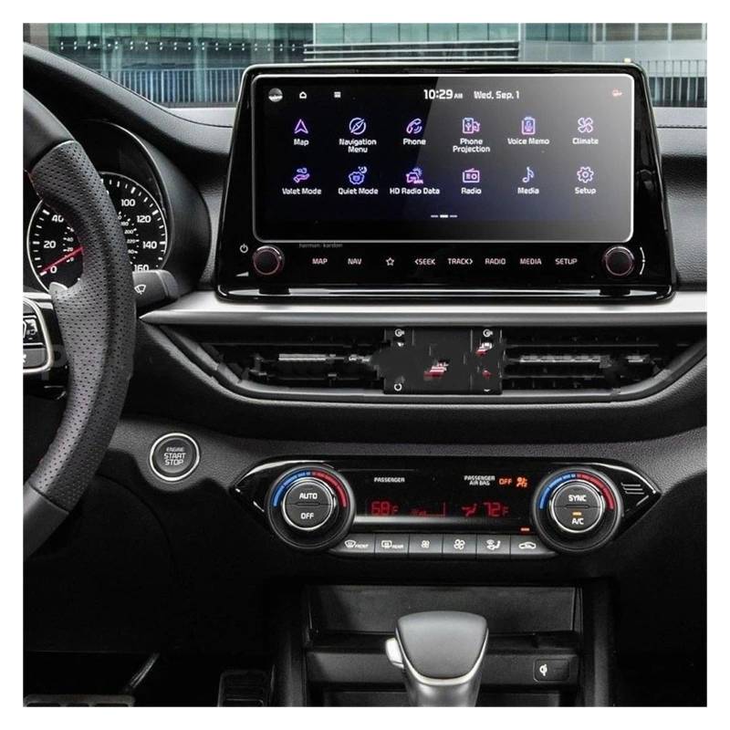 Instrumententafel Schutzfolie Gehärtetes Glas Schutzfolie Für KIA Für Forte 2022 EX GT 10,25 Zoll Autoradio GPS-Navigation Display Auto-Bildschirmaufkleber GPS Schutzfolie von DELORM