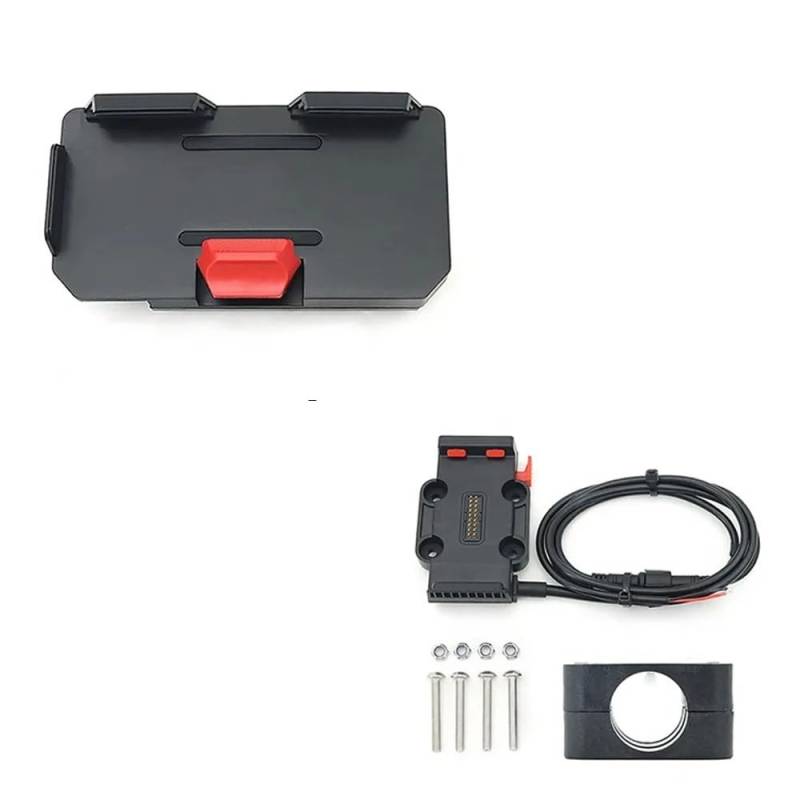 Motorrad Telefon Ständer Halterung Mobiltelefon Motorrad GPS Telefon Halter USB & Drahtlose Ladegerät Navigation Halterung Halterung Ständer FÜR Benelli FÜR TRK702 TRK 702 X TRK702X 2022-(22mm - Base von DELORM