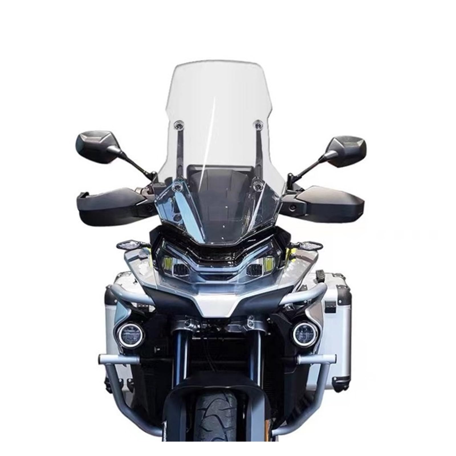 Motorrad Windschild Für CFMOTO 800MT 800 Für MT Für MT800 Wind Schild Bildschirm Windabweiser Rauch Grau 56CM Motorrad Windschutzscheibe Windschutz Motorrad Windabweiser (Farbe : Transparent add 10cm von DELORM