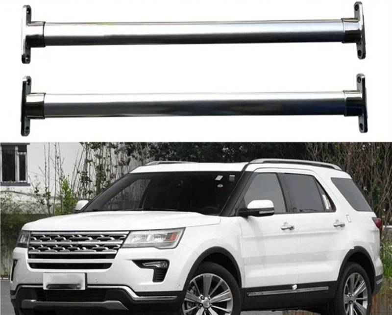 Relingträger 2 Stück Dachträger Seitenträger Kreuzschienen Dachträger Gepäck Für Ford Für Explorer 2016 2017 2018 2019 5. SUV Dach Gepäck Rack(Aluminum Alloy) von DELORM