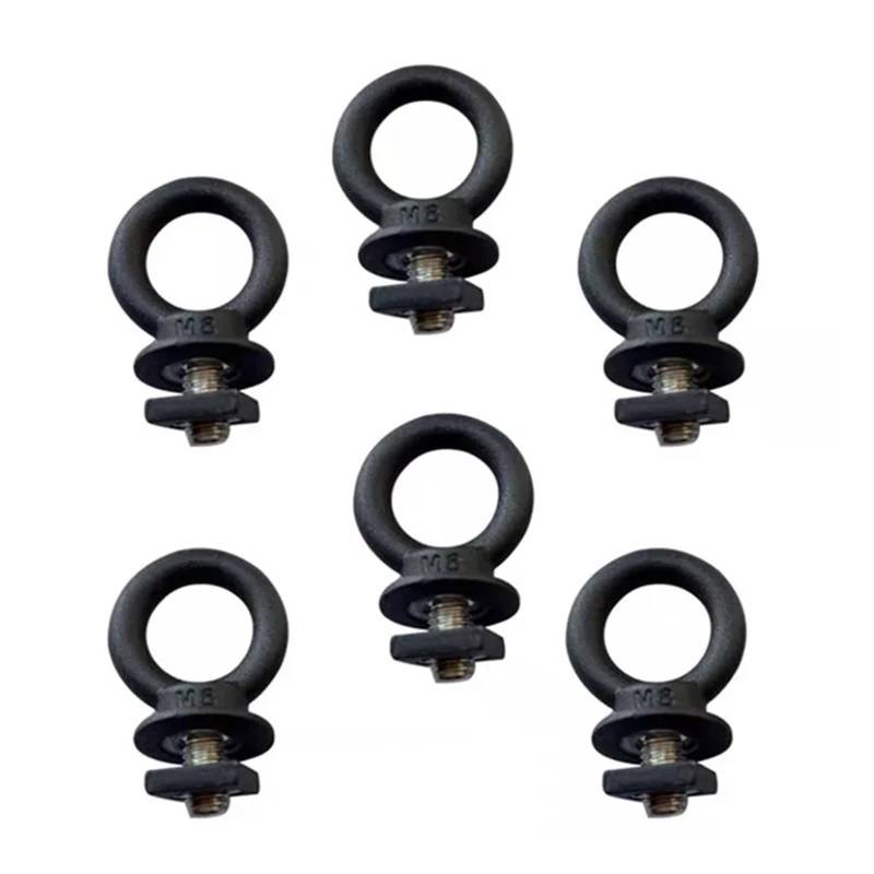 Relingträger Auto-Dachträger, Auto-Dachplattform-Ringschrauben M8 Dach Gepäck Rack(6 peices Black) von DELORM