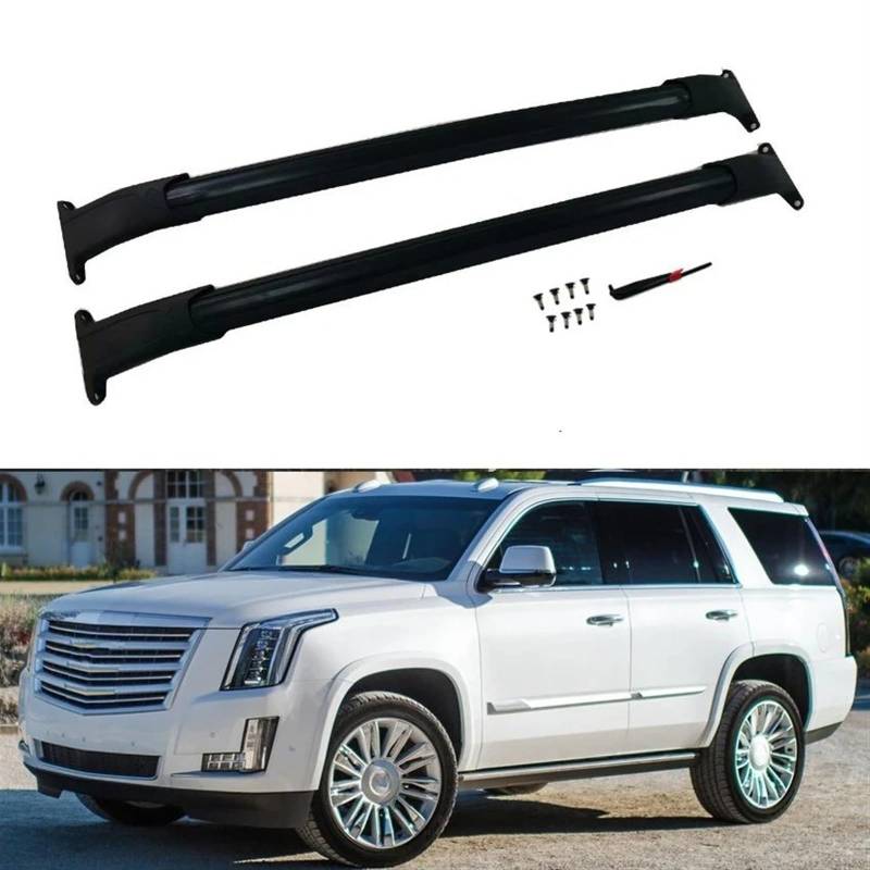 Relingträger Horizontaler Dachträger Für Cadillac Für Escalade 2015 2016 2017 2018 2019 2020, Gepäckträger, Querträger Aus Vollaluminiumlegierung Dach Gepäck Rack von DELORM