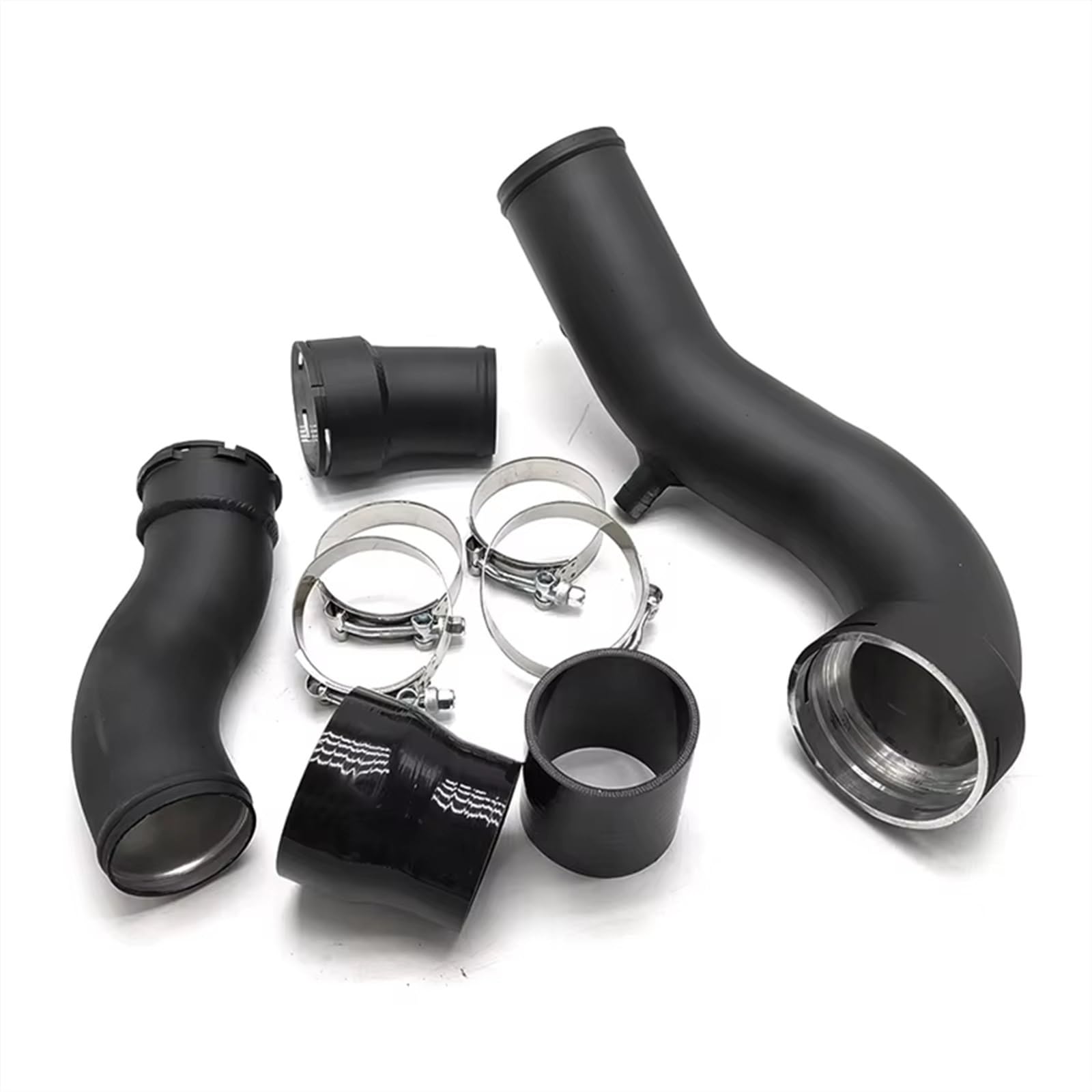 Schlauch Luftfilter Für N55 535i 640i F10 F12 F13 Komplettset Turbo Charge Pipe + Boost Pipe Cooling Kit Kaltluft Ansaugrohr(Schwarz) von DELORM