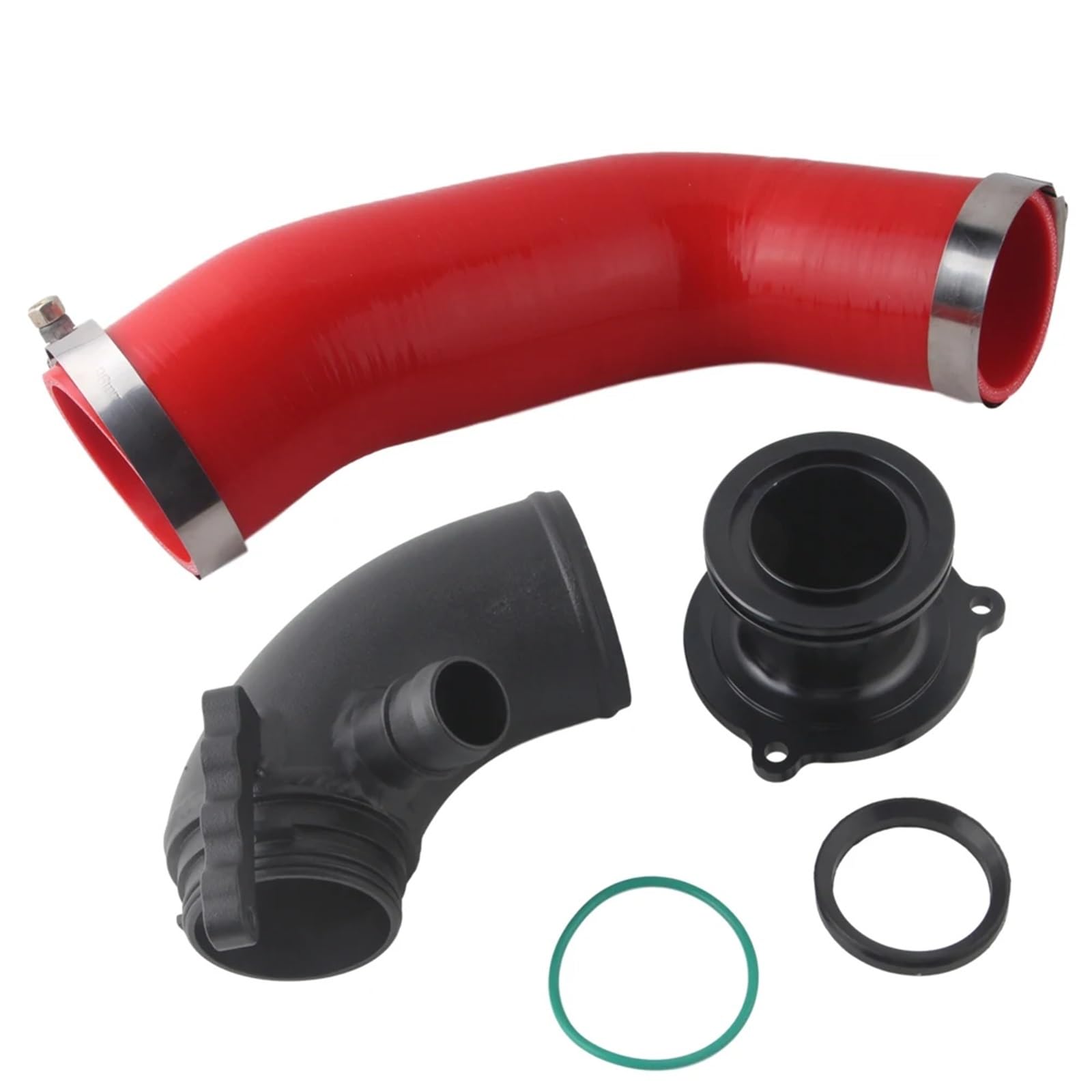 Schlauch Luftfilter Für VW Für Golf MK7 R Silikon Ansaugschlauch Turbo Einlass Ellenbogen Turbo Schalldämpfer Löschen Kaltluft Ansaugrohr(Rot) von DELORM