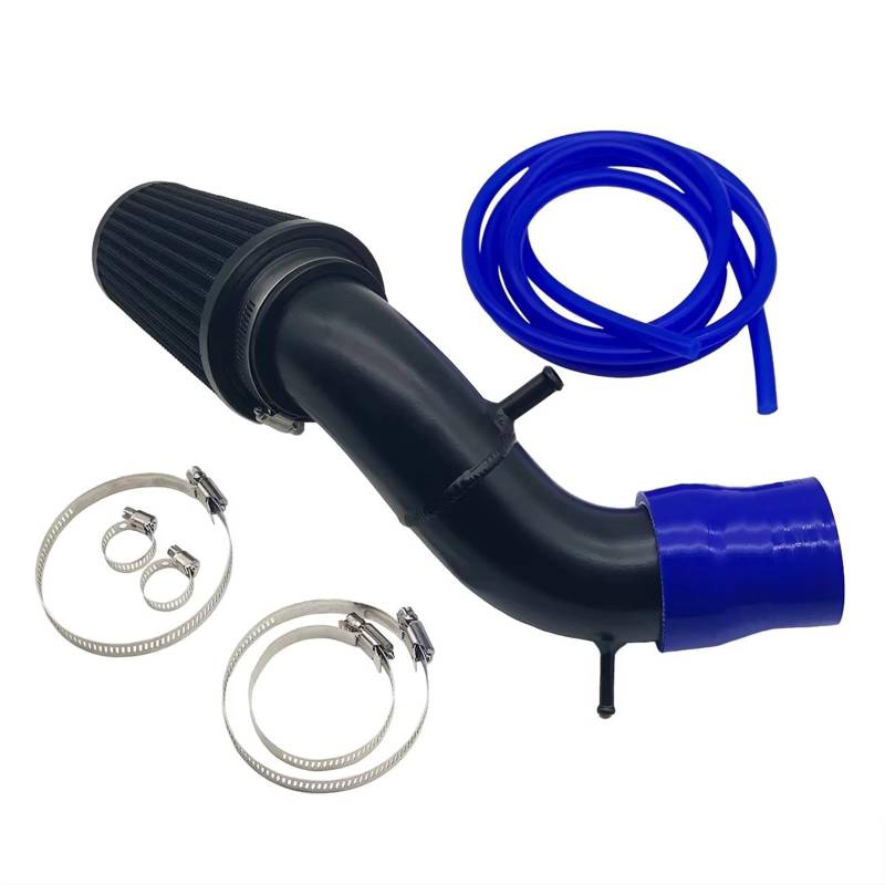 Schlauch Luftfilter Lufteinlass-Kit Lufteinlass-Hochfluss-Zufuhrsystem In Airbox-Position Für Abarth 500 595 695 Kaltluft Ansaugrohr(Blue Silicone Hose) von DELORM