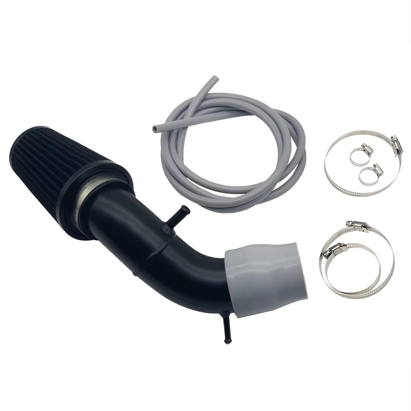 Schlauch Luftfilter Lufteinlass-Kit Lufteinlass-Hochfluss-Zufuhrsystem In Airbox-Position Für Abarth 500 595 695 Kaltluft Ansaugrohr(Grey Silicone Hose) von DELORM