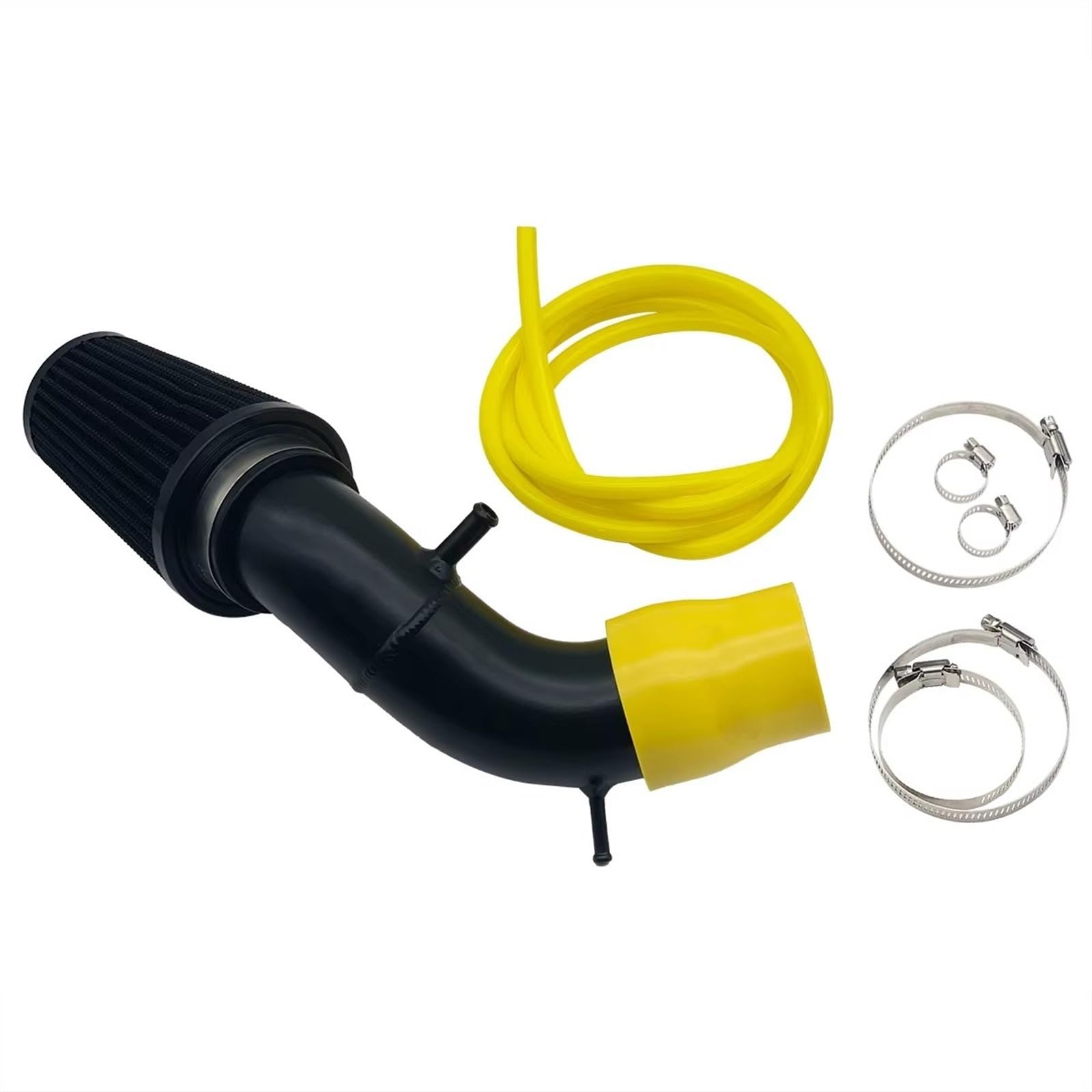 Schlauch Luftfilter Lufteinlass-Kit Lufteinlass-Hochfluss-Zufuhrsystem In Airbox-Position Für Abarth 500 595 695 Kaltluft Ansaugrohr(Yellow Silicone Hose) von DELORM