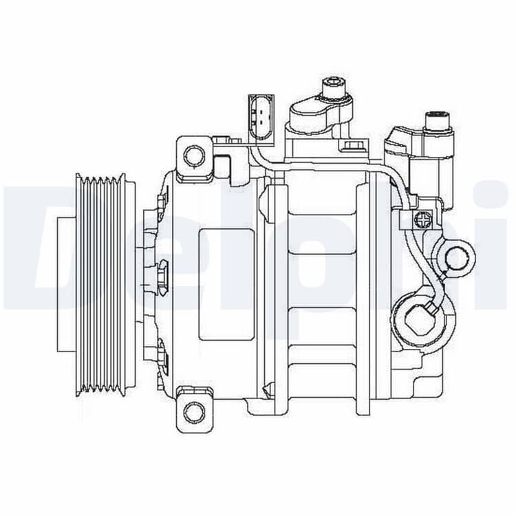 Delphi Klimakompressor Audi A8 Q7 VW Phaeton Touareg von DELPHI