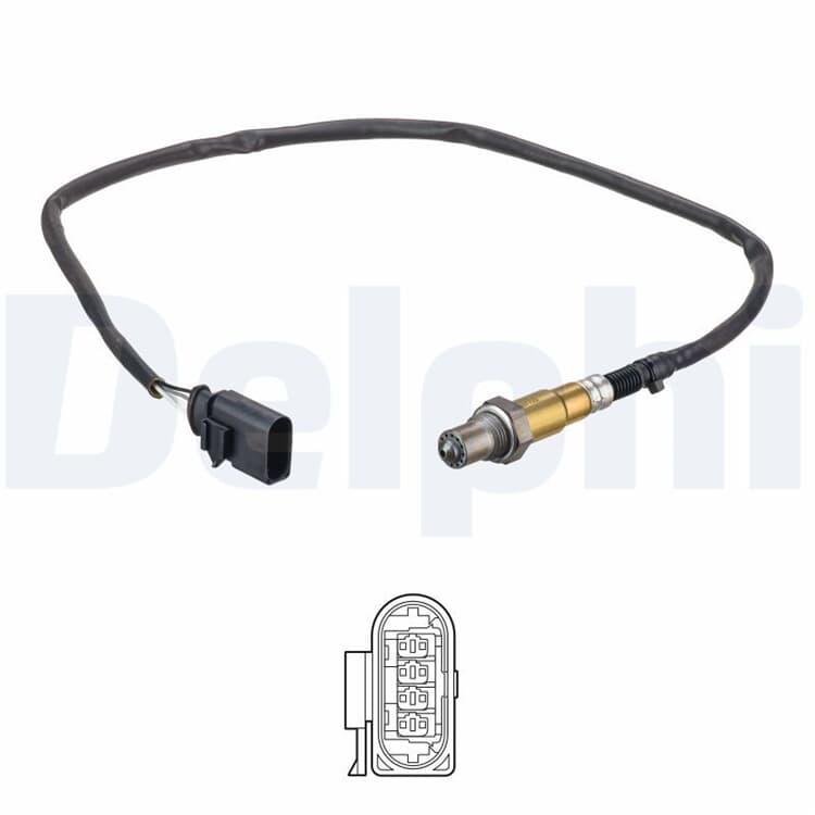 Delphi Lambdasonde Audi A3 Seat Leon Skoda Octavia VW Golf von DELPHI